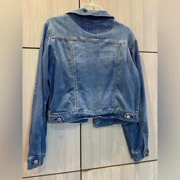 altar'd state denim jacket distressed blue large 90s y2k - Image 5