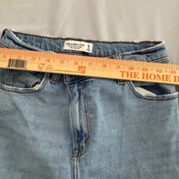 Abercrombie & Fitch Curve Love 90s‎ Slim Straight Ultra High Rise Jeans 26 2XL - Image 5