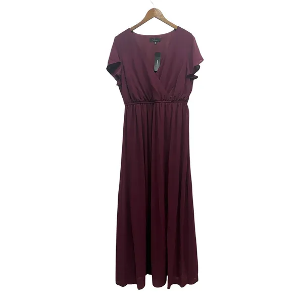 Lulus Lost in the Moment Burgundy Maxi Dress size 1XL NWT - Image 4