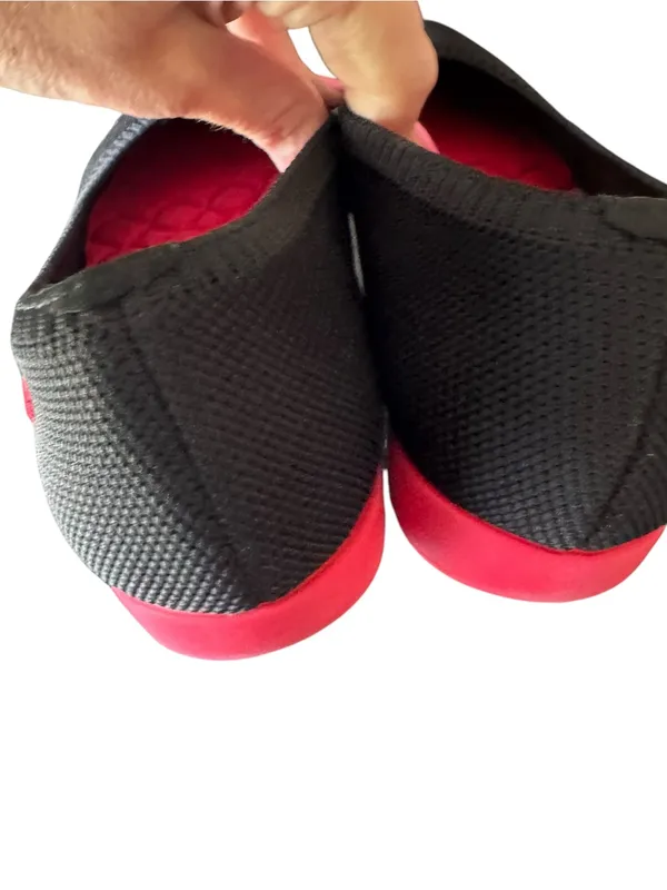 VIVAIA - Black Pointed Toe Knit Ballet Flats Red Sole Sz 35.5/5.5 - Image 7