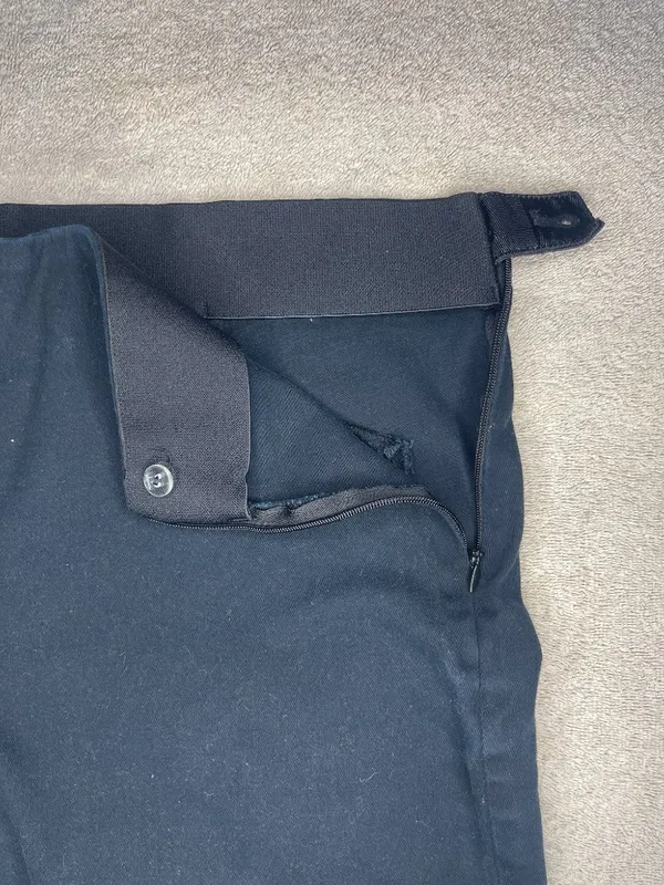 Old Navy Crop Ankle Pants Black Sid Zip Split Hem Sz 12 Tall - Image 3
