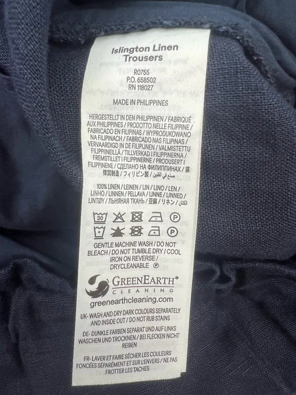 Boden Islington linen pants sz 16 18 long - Image 7
