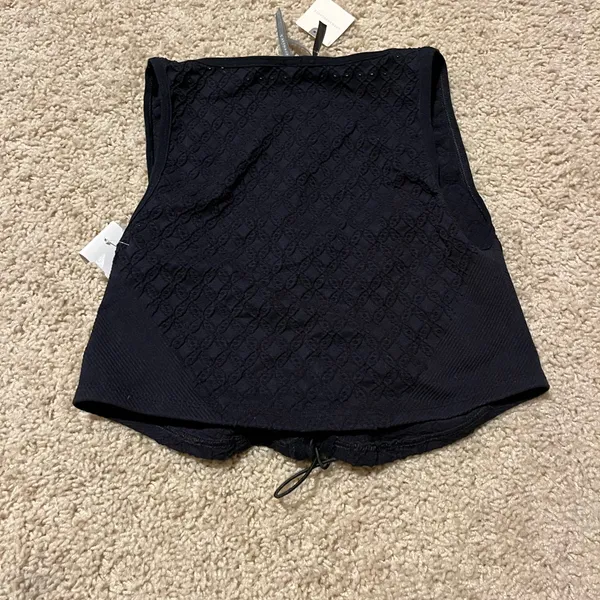 By Anthropologie Lace-Up front black Corset Top never worn - Image 5