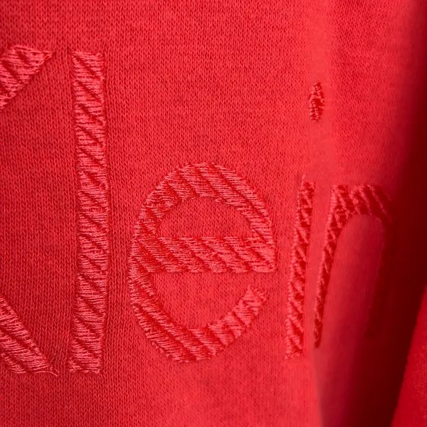 Calvin Klein Performance Womens‎ Red Embroidered Logo Hoodie Sweatshirt Medium - Image 4