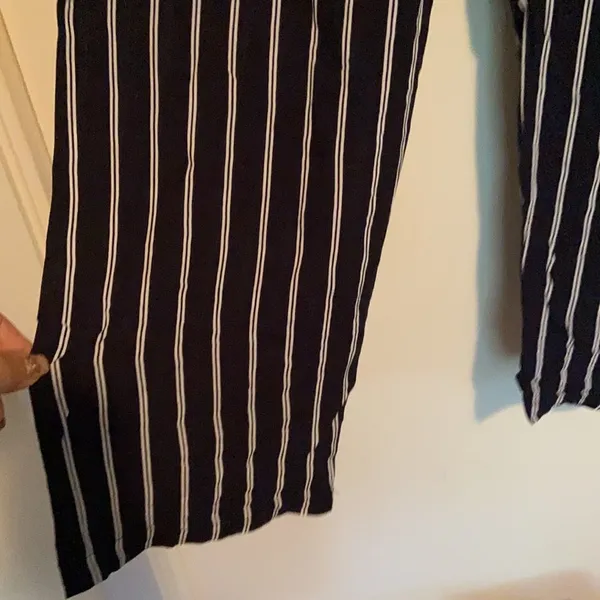 Brandy Melville Striped Navy Frankie Pants - Image 3
