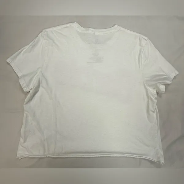 Junk Food Clothing White Tee with Pink Barbie Logo - Image 4