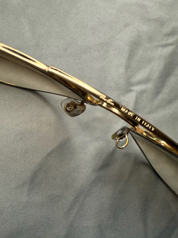 Ray-Ban Sunglasses Aviator Gold Frame Brown Polarized Lens - Image 2