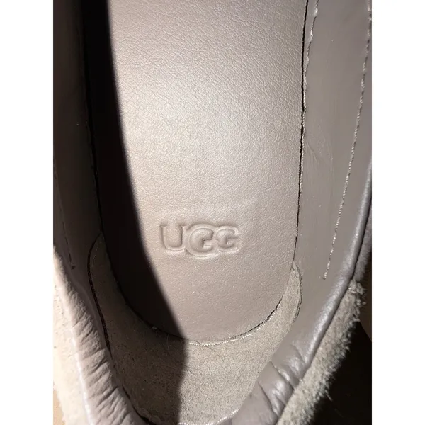 UGG Jass Grey Suede Slip-On Platform Sneakers 1106545 Womens 7 - Image 8