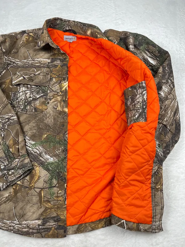 Carhartt Wexford Realtree Xtra Camo Quilted Shirt Jacket Mens L 101462-977 - Image 4
