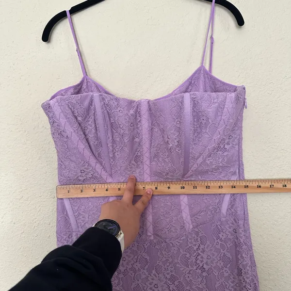 House of CB Antonina Orchid Lace Corset Maxi Dress Purple Size M Regular Cup A-C - Image 7