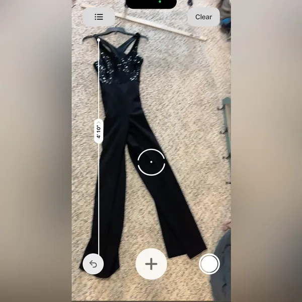 Women’s Jumpsuit, Black Sequin, Small,‎ Open Back - Image 10