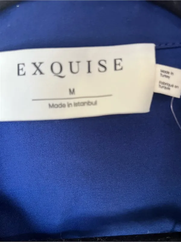 NWT Anthropologie Exquise Navy Eyelet Mini Shirt Dress size M - Image 3