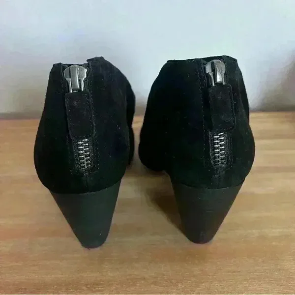 EILEEN FISHER Mary Knotted Black Suede Cutout Kitten Heel Pumps‎ - US 7.5 - Image 4
