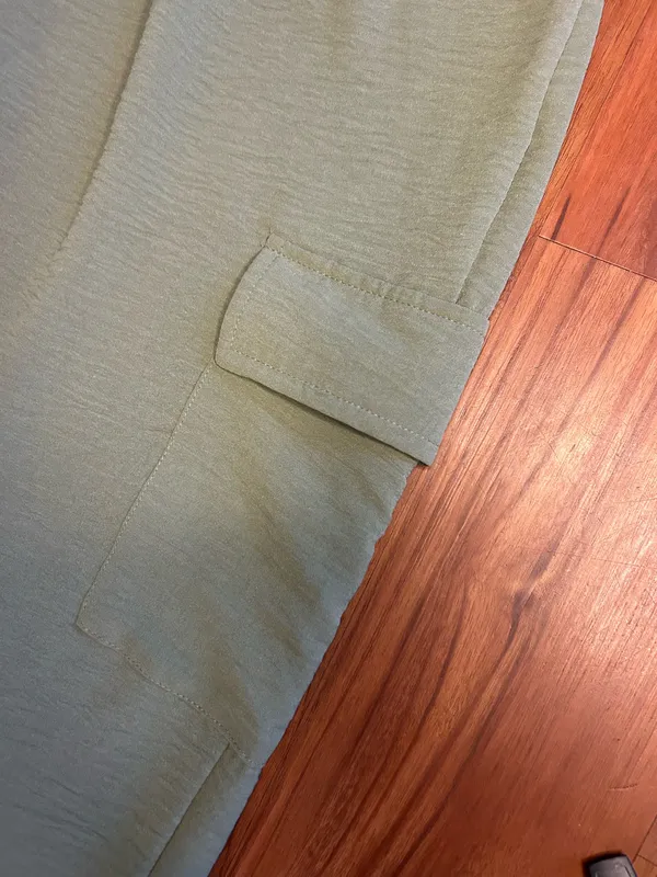 Derek Heart Sage Green Wide-Leg Pants L - Image 11