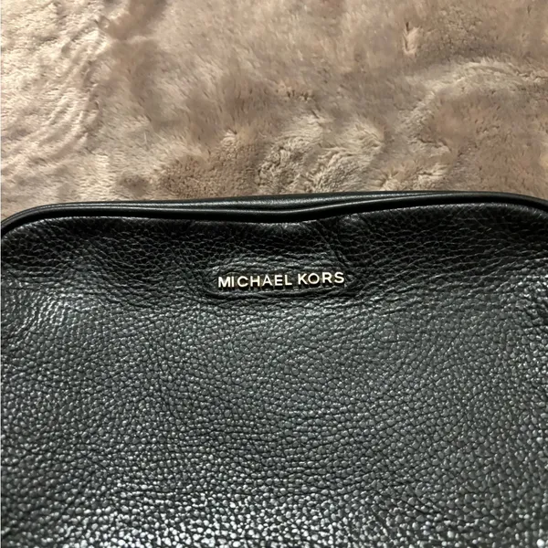 Michael Kors Black Leather Crossbody with Gold Chain and Tassel - Image 11