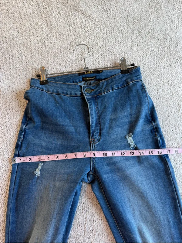 Lucky and Blessed Xtreme Flare Jeans 4 Distressed - Image 5
