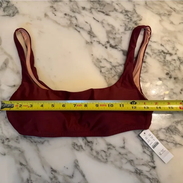 NWT J.Crew Square-Neck Bikini Top – Sienna Brown – Size Medium (Sold Out!) - Image 5