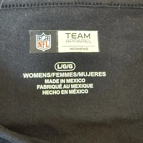NFL Womens Black Gold‎ New Orleans Saints T-Shirt Large Football Fan Gear - Image 5