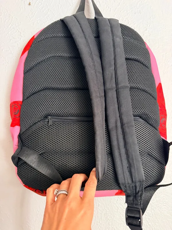Vans Viva La Bonita Bonita pink rose old English backpack - Image 5