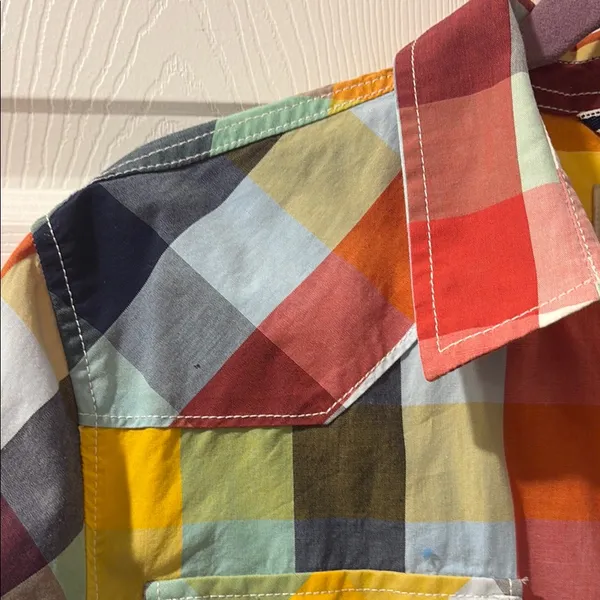 Lucky Brand Multicolor Plaid Button Down western Shirt - Image 8