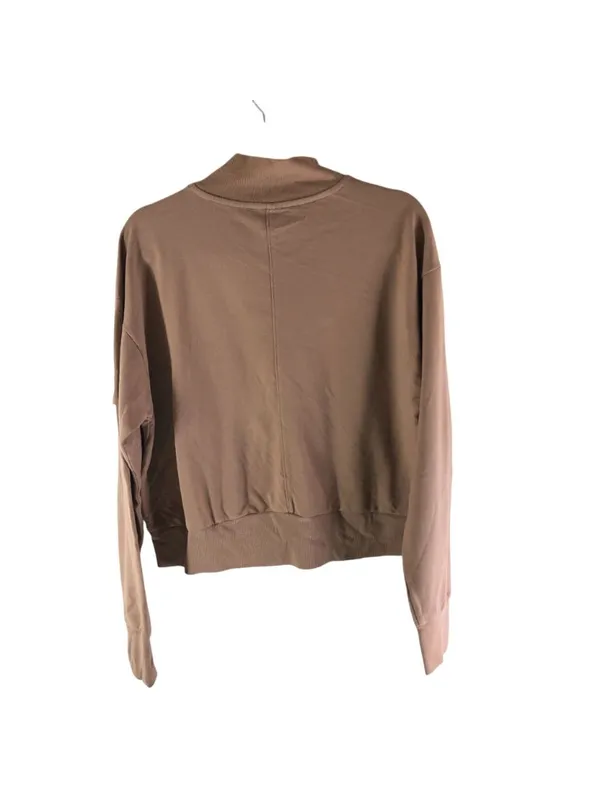 All In Motion Womens Brown Mock Neck Pullover Sweatshirt M Cotton Blend - Image 2