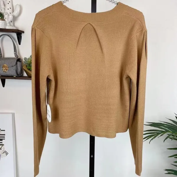 Lost + Wander Divine At Dawn Pullover Sweater Top in Camel One Size NWT - Image 5