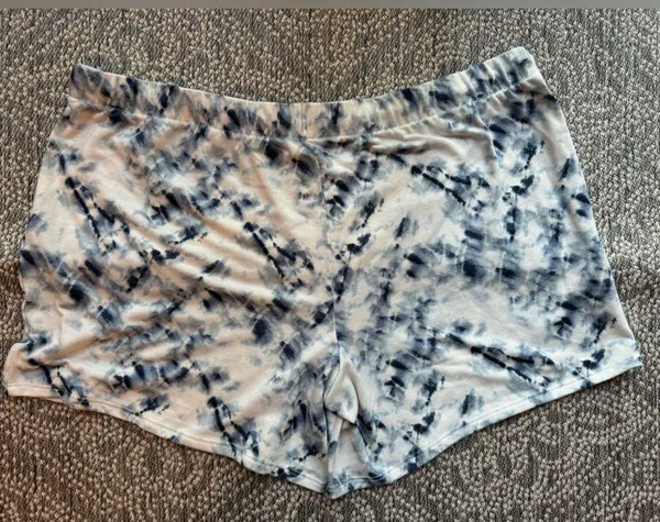 LUCKY BRAND Blue & White Tie-Dye Pajama Shorts - XL - Image 2
