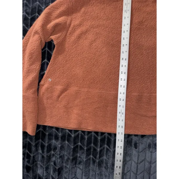 Lululemon Women Retreat Yourself Pullover Sweatshirt Heather Rustic Clay Sz M/L - Image 9