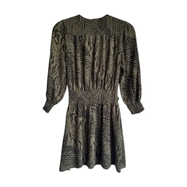 Rails Zana Olive Mixed Animal Print Mini Dress - Size S - Olive Green‎ - Image 5
