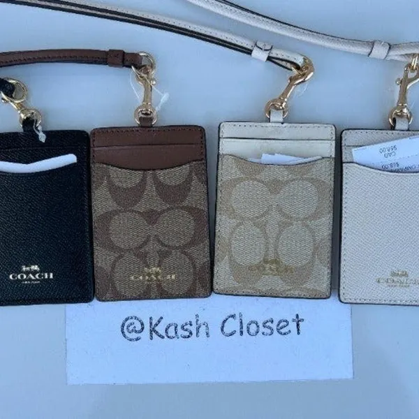Coach Chalk Id Lanyard In Signature Canvas - Image 5