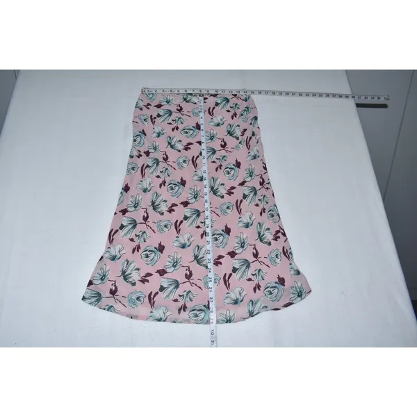 Honey Punch Midi Skirt Sz M Pink Floral Print Lined - Image 2