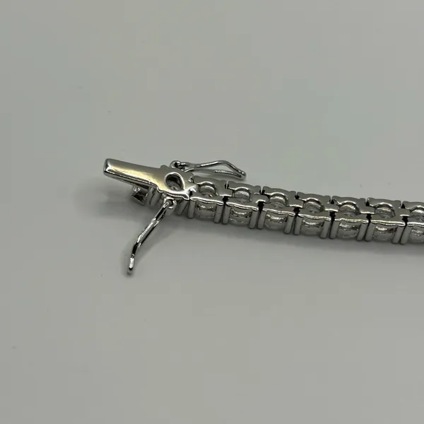 Jewelry by Lyra Moissanite Iced Out Tennis Bracelet Silver 5mm 7” Brand New VVS1 Fast Shipping - Image 7