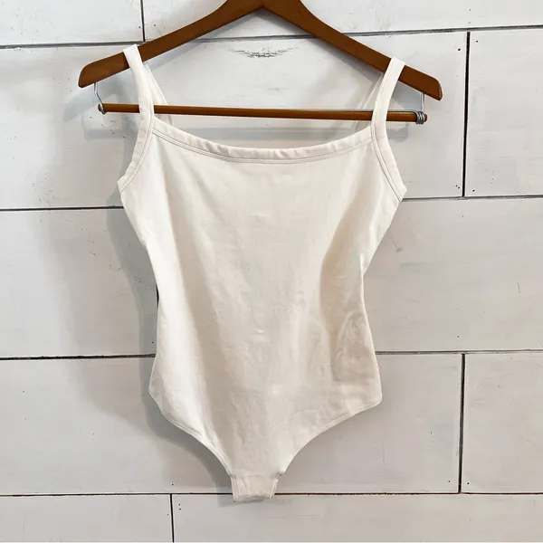Skims Cotton Jersey Scoop Neck Bodysuit. Size Small. New Without Tags. - Image 6
