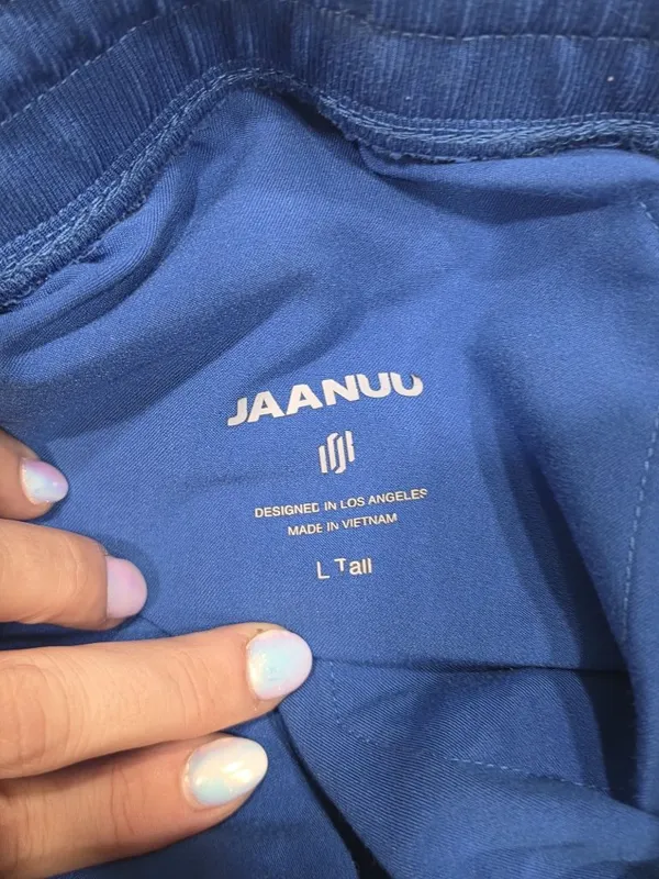 Jaanuu Blue Jogger Scrub Pants Large Tall LT nurse doctor - Image 4