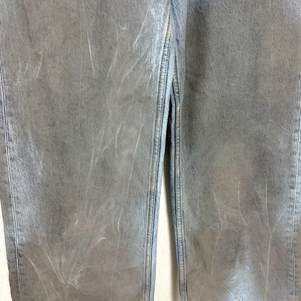Free People Tinsley Baggy High Rise Jeans 90s Grunge Dirty Wash NWT 27 Short - Image 10