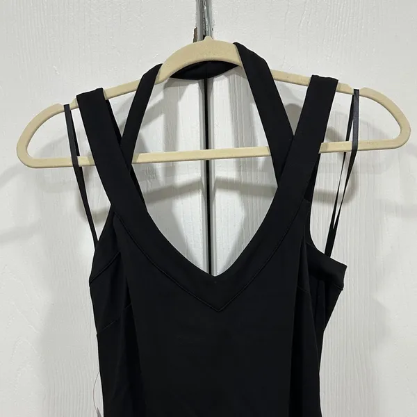 Bebe Black V-Neck Strappy dress - Image 2