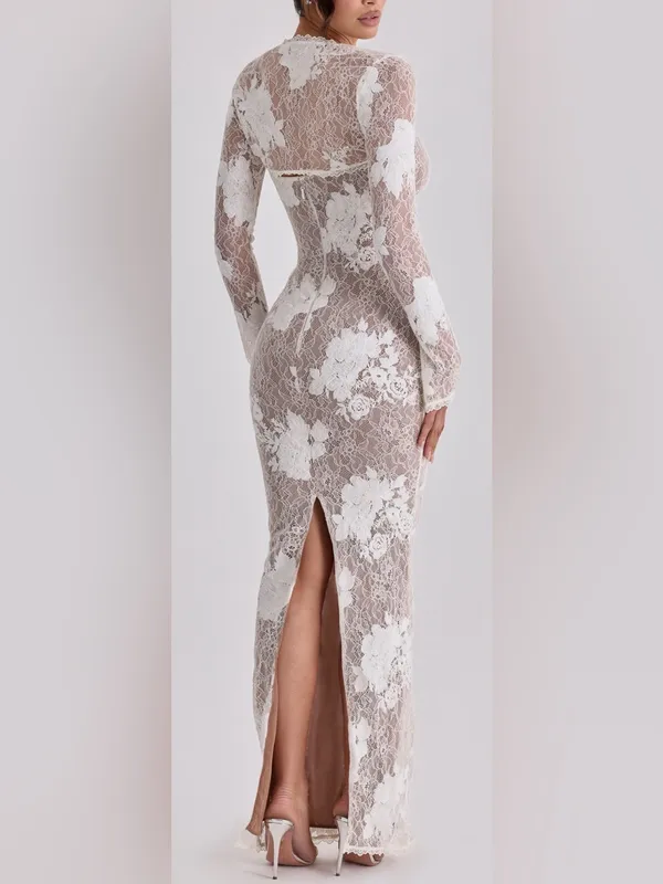 NEW HOUSE OF CB Lucienne Lace Corset Strapless Gown & Bolero Set Sz XS - Image 3