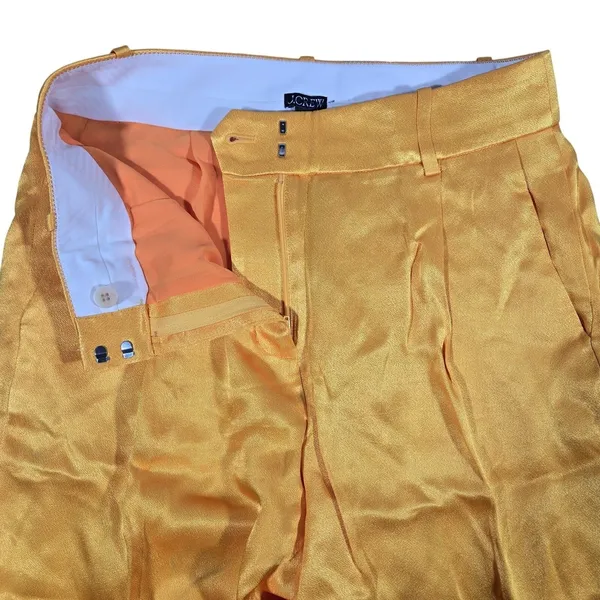 J. Crew Straight-Leg Essential Pant Luster Crepe Warm Sunflower BT428 Yellow 2‎ - Image 5