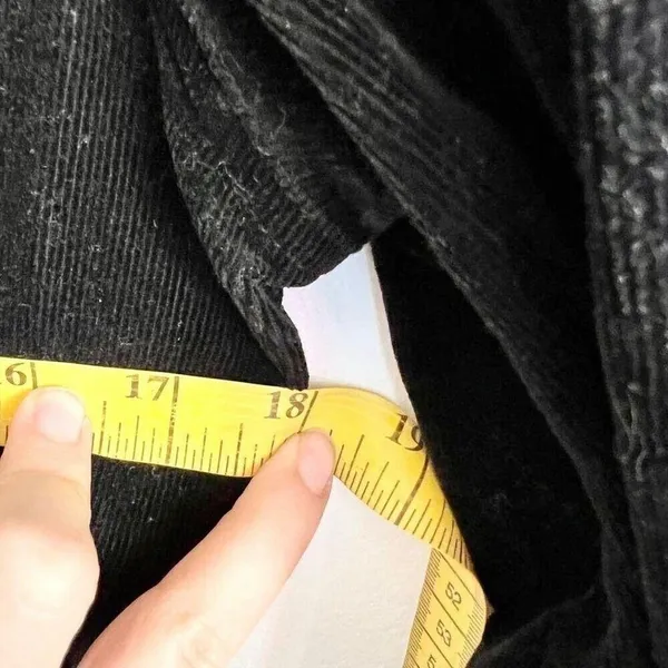 Black Corduroy Jacket Women's Vintage 90s 2000s Y2K 2000s Grunge‎ Retro Large - Image 7
