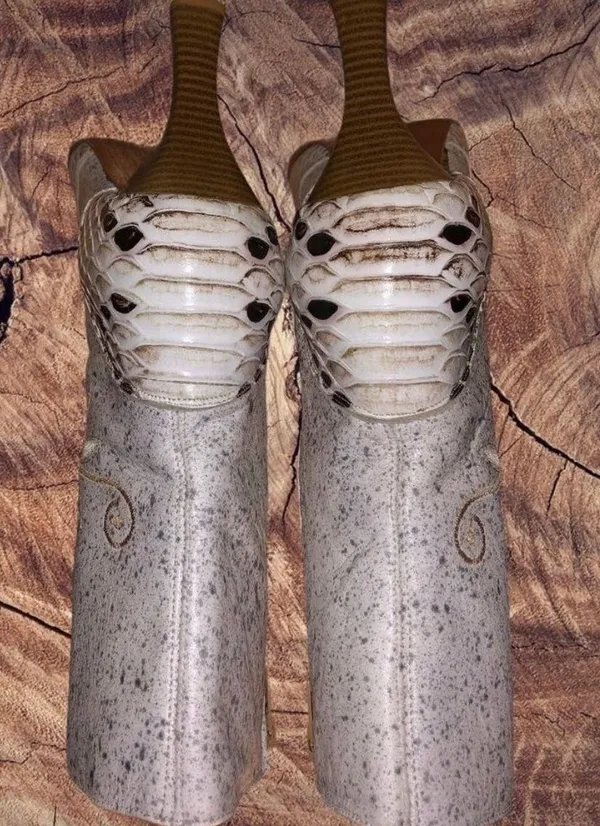 Cream Color Ankle Boots - Image 3