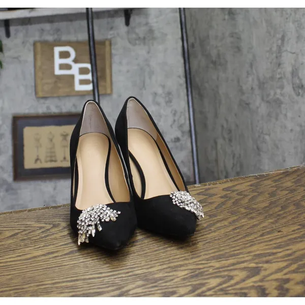NWT INC International Concepts Saija Pumps Embellished Black Microsuede 8.5M - Image 8