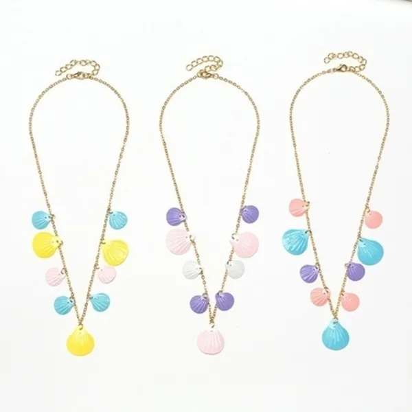 3/$30 💛 Multi Color Shell Necklace Gold - Image 3