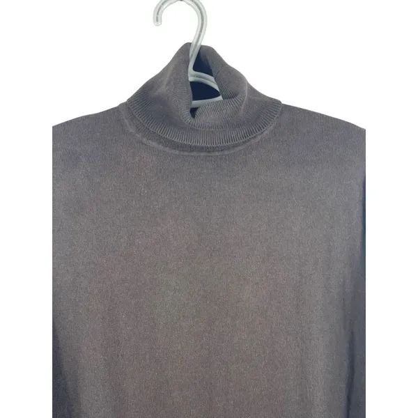 Gap Brown Pullover Soft Turtleneck Sweater Bishop Sleeve Cashmere Blend S - Image 3