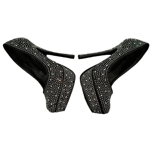 Delicacy Deluxy Platform Dance Club Stiletto Bling Jeweled Shoes 6.5 - Image 4