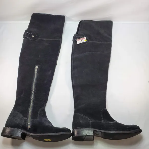 Frye‎ Shirley Over The Knee Leather Riding Boots 78740 Womens Black Size 5.5 B - Image 10