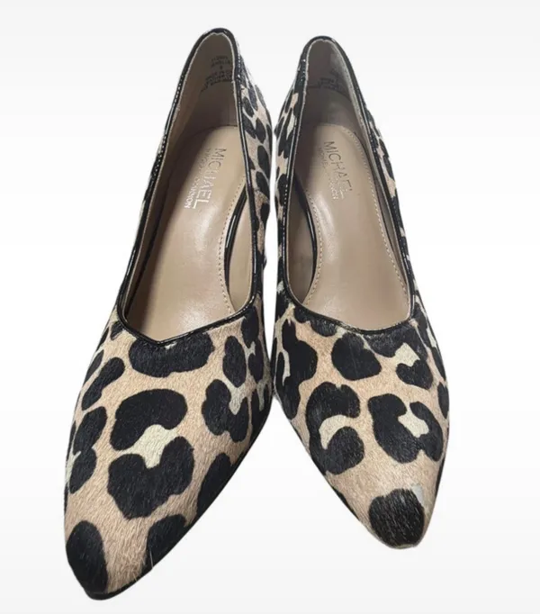 Michael Shannon Mob Wife Vibes Leopard Print Calf Hair Pumps Heels Size 8 Indie Sleek - Image 2