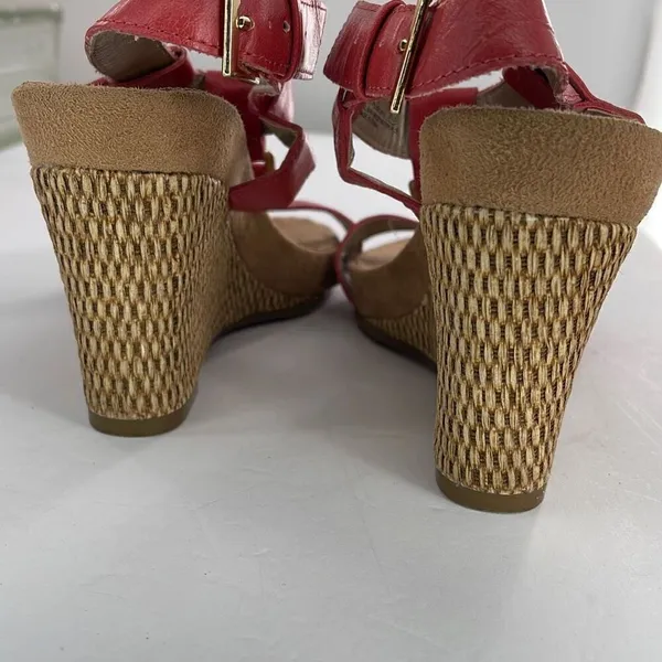 A2 by Areosoles size 8 red strappy wedge sandals - Image 6