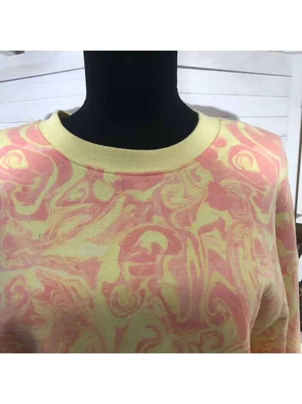 Oversized sweatshirt swirl floral cotton boho hippie festival whimsycal fairy - Image 11