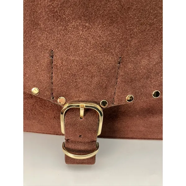 Rebecca Minkoff Crossbody Bag Women Small Brown Suede Studded Purse - Image 7