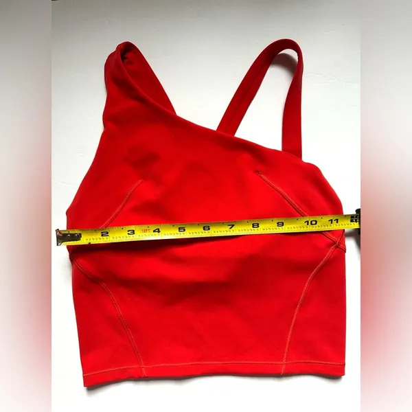 Lululemon Women's Everlux Asymmetrical Tennis Tank Top red Sz‎ 0 - Image 7